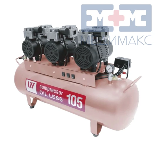 WuerWei W-606 - безмасляный компрессор для 3-х стоматологических установок с ресивером 105 л (255 л/мин)<span> (Китай)</span> — МедиМакс